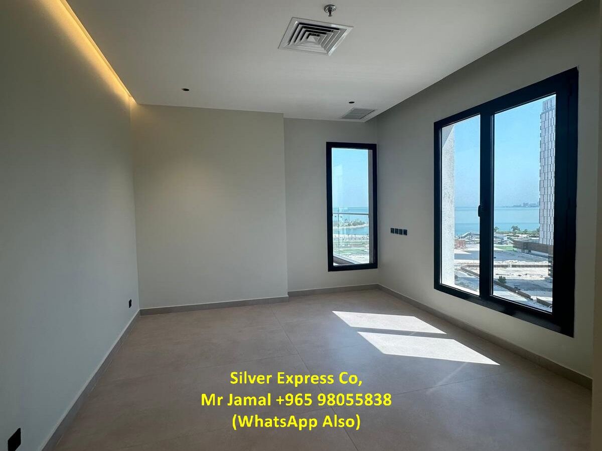 Kuwait City, Apartments, Flats, Houses & Villas, KWD 750/month,  3 BR,  200 Sq. Meter,  Brand New Fully Sea View Apartment For Rent In Hassa Al Mubarak.