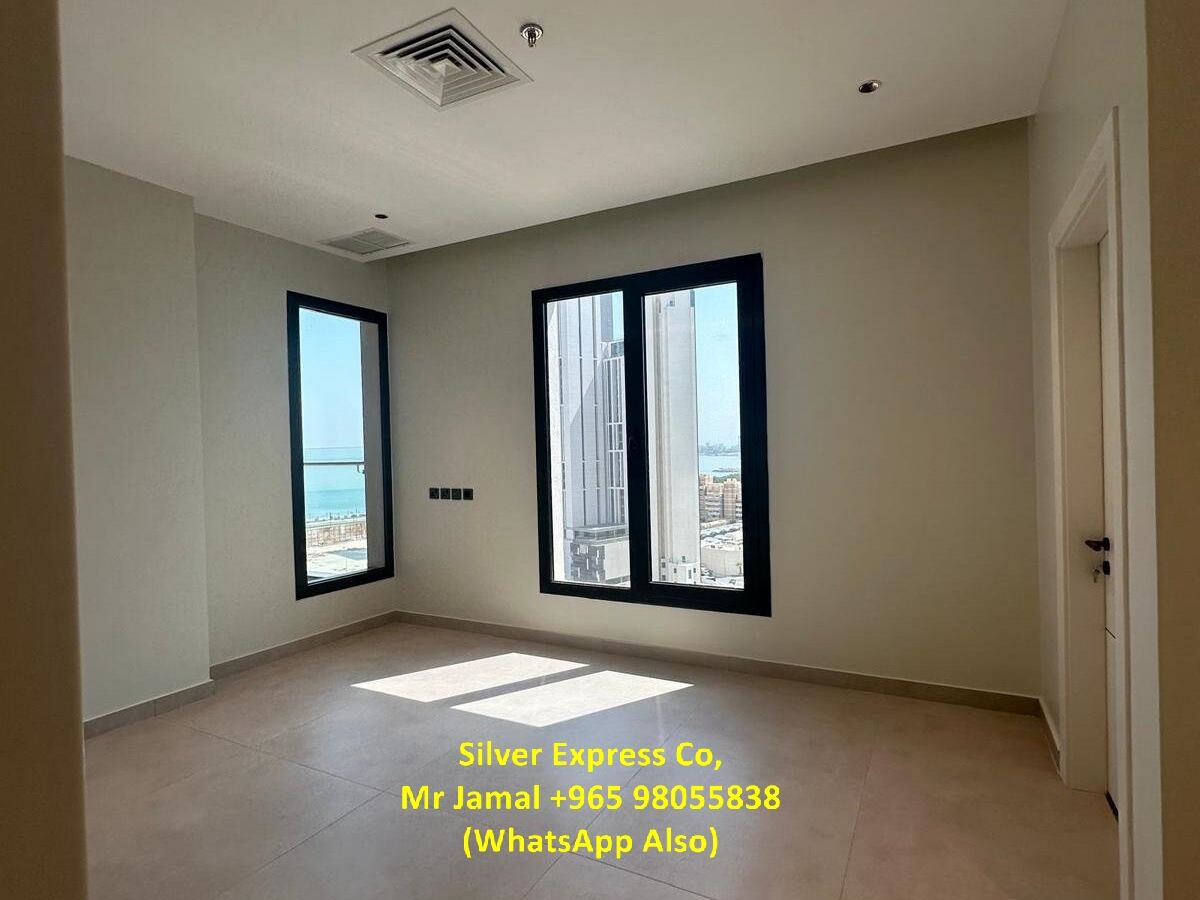 Kuwait City, Apartments, Flats, Houses & Villas, KWD 750/month,  3 BR,  200 Sq. Meter,  Brand New Fully Sea View Apartment For Rent In Hassa Al Mubarak.