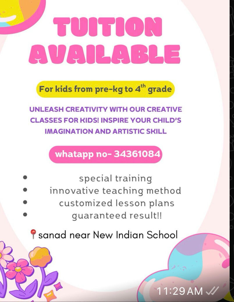 Riffa, Education, Tuition Available