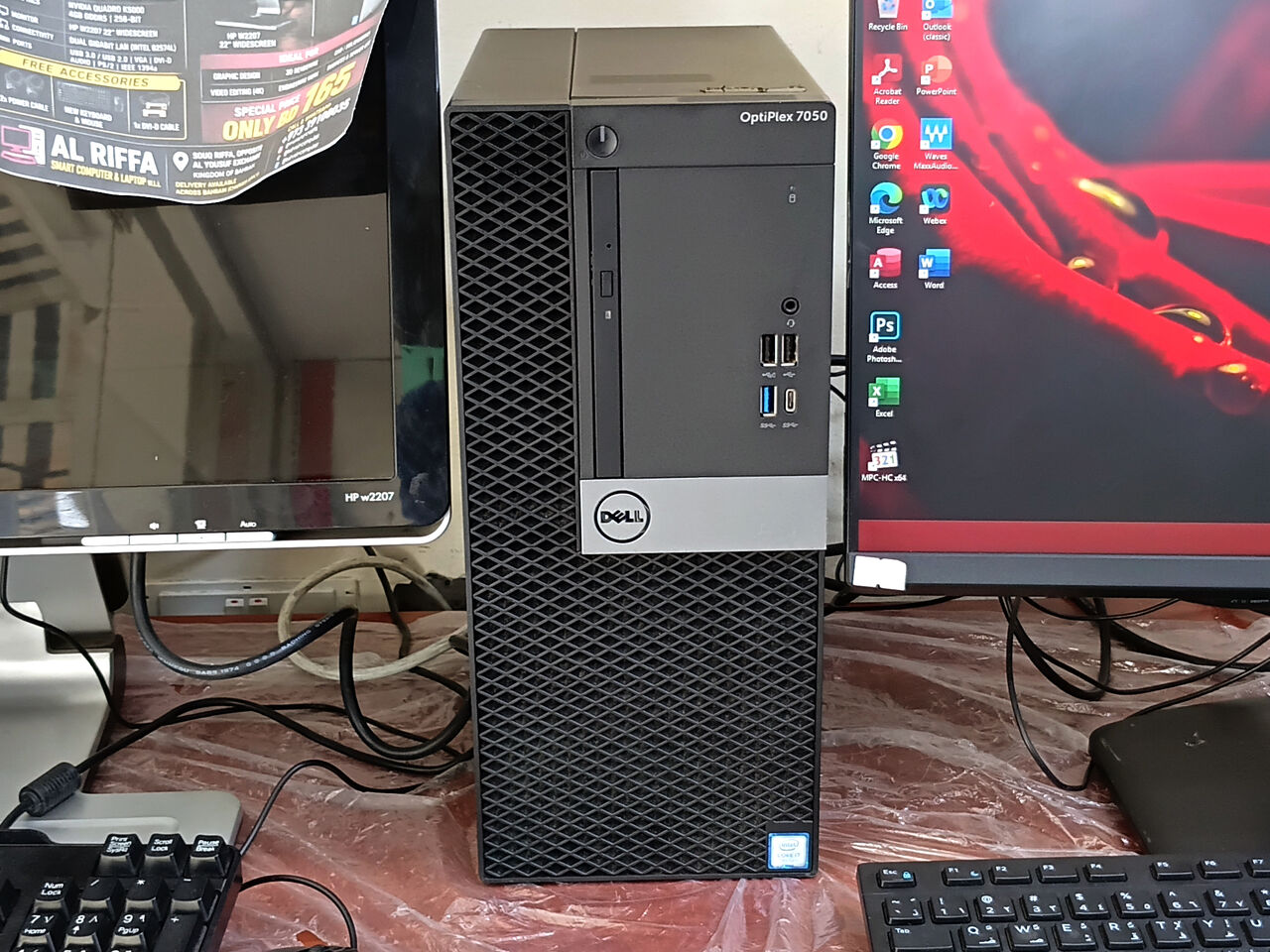 Riffa, Computers, BHD 105,  DELL Core I7 Complete Desktop Set | 24" Borderless Monitor | SSD+HDD 105 BD