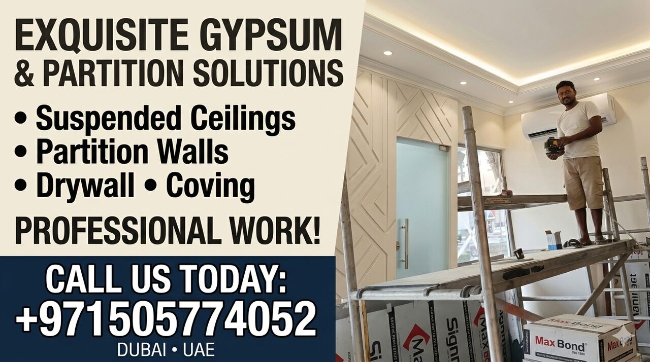 Sharjah, Construction, Gypsum Board Ceiling