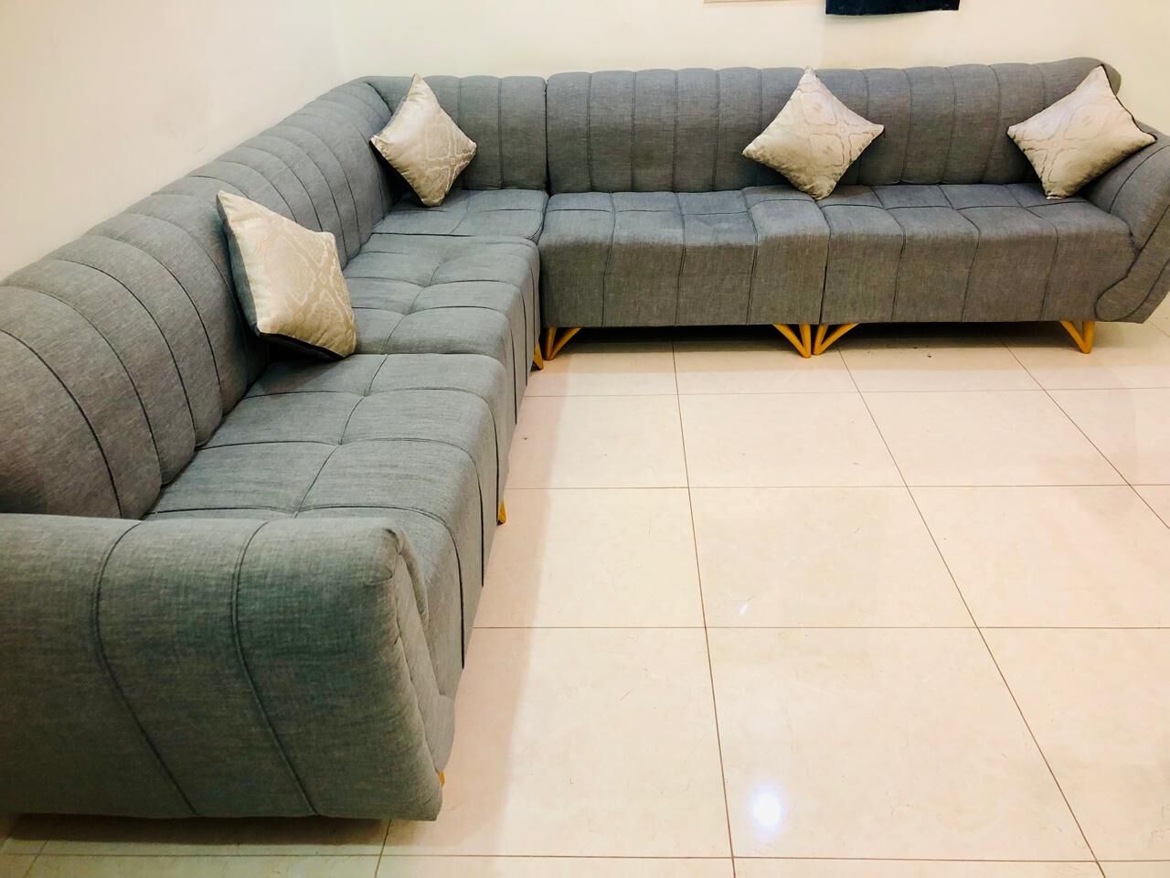 Al Khobar Al Shamalia, Furniture, SAR 400,  L Shape 7 Seater Sofa For Sale Selling Urgently Reason Is Relocation