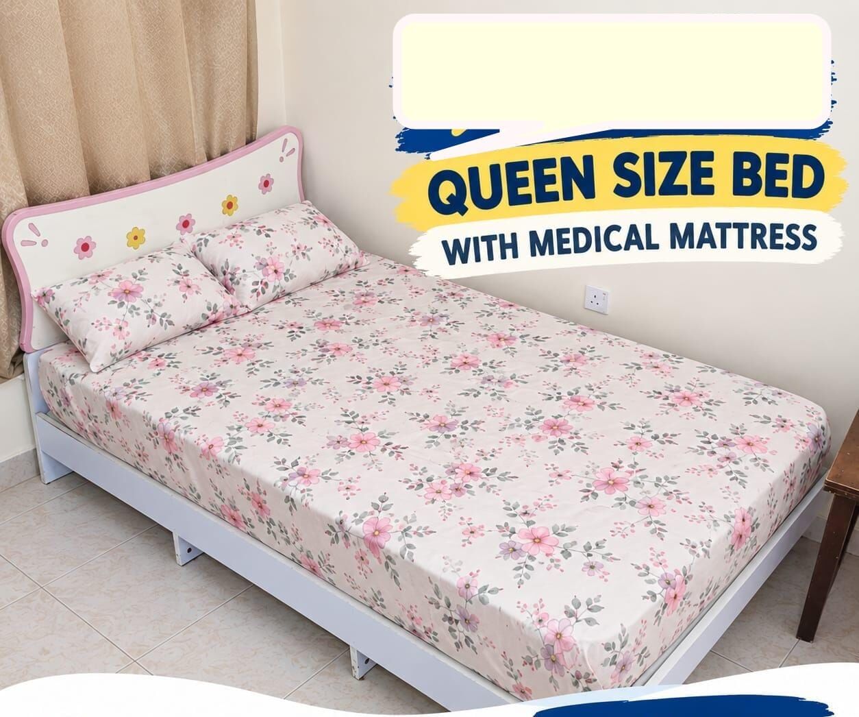Riffa, Furniture, BHD 15,  Queen Size Bed With Medicated Mattress