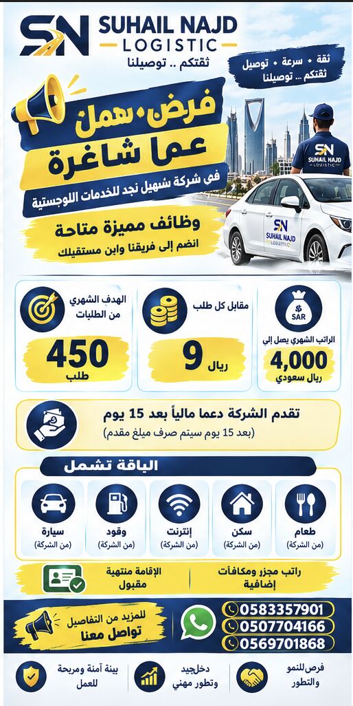Abu Saiba, Jobs, Delivery Job Offer