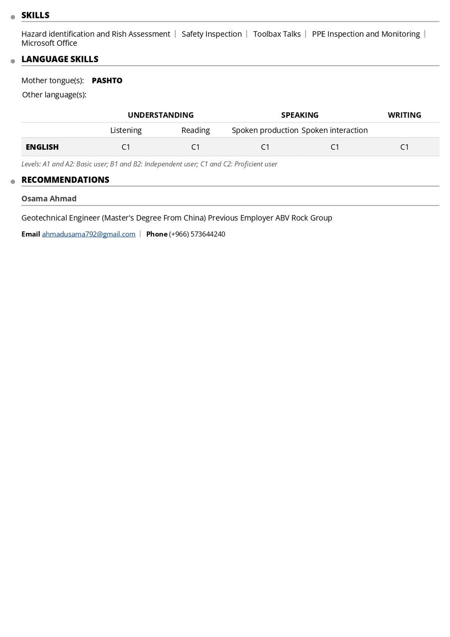 Riyadh, Job Seekers, Experienced Safety Officer | Available For Immediate Employment
