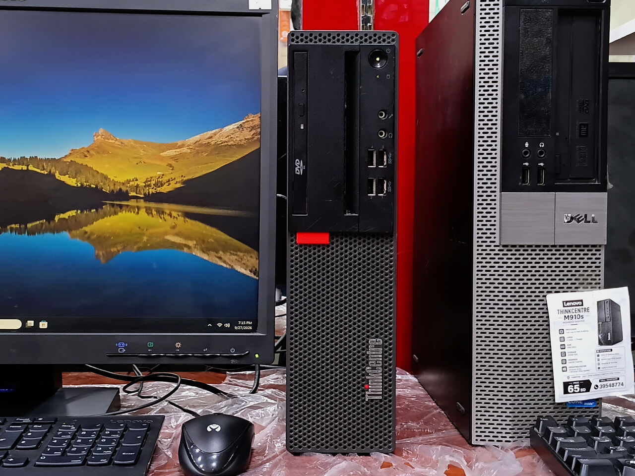 Riffa, Computers, BHD 73,  Lenovo SFF Core I5 7th Gen Desktop Set | 22 Inch Monitor | Fast NVMe SSD - Only 73 BD!