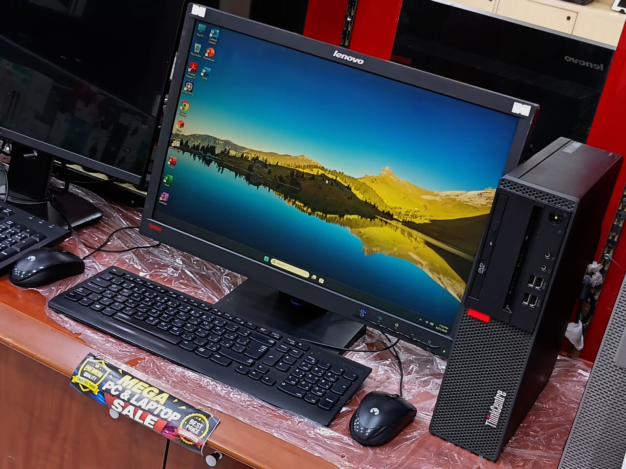 Riffa, Computers, BHD 73,  Lenovo SFF Core I5 7th Gen Desktop Set | 22 Inch Monitor | Fast NVMe SSD - Only 73 BD!