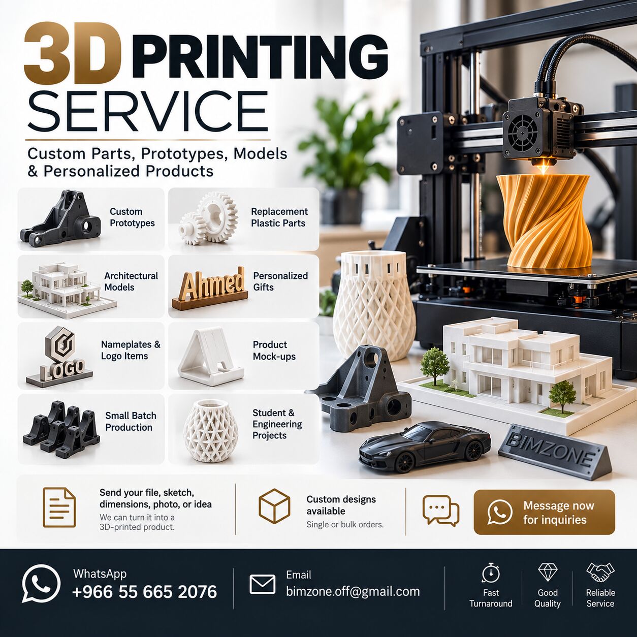 Jeddah, Printing, 3D Printing Service | Custom Parts, Prototypes, Models & Personalized Products