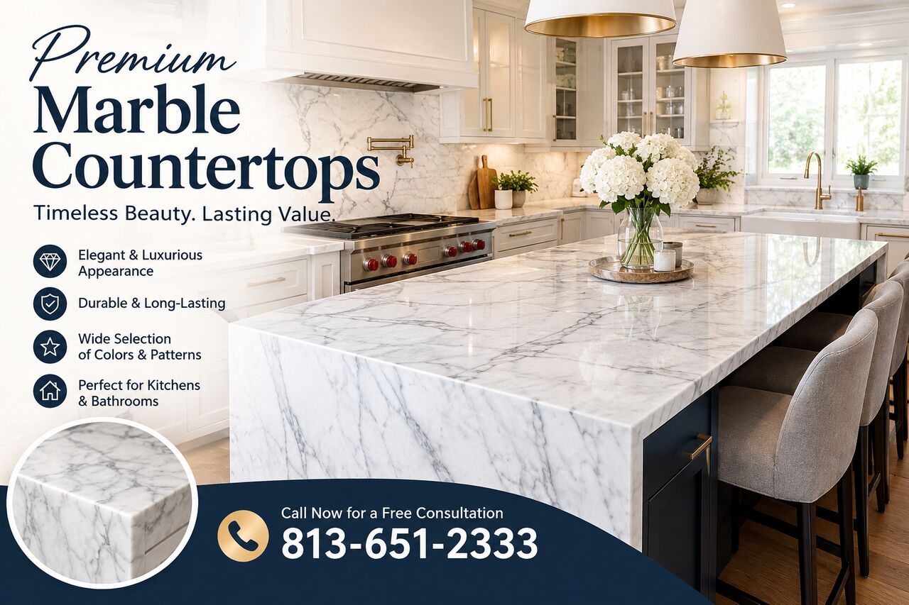 Tampa Bay, Construction, Custom Marble Countertops Tampa | Timeless Kitchen Style