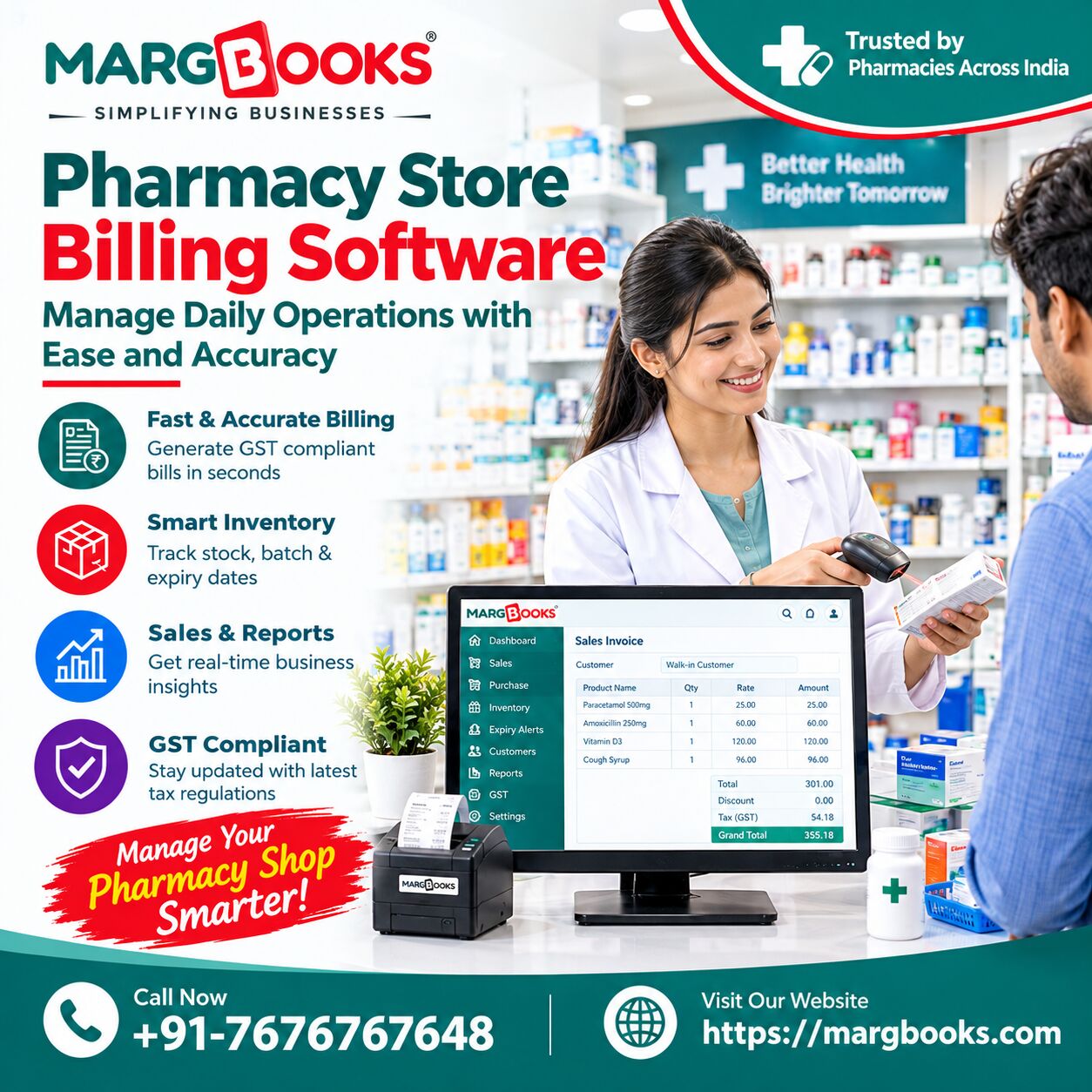 Noida, Accounting, Pharmacy Store Billing & Inventory Software | MargBooks