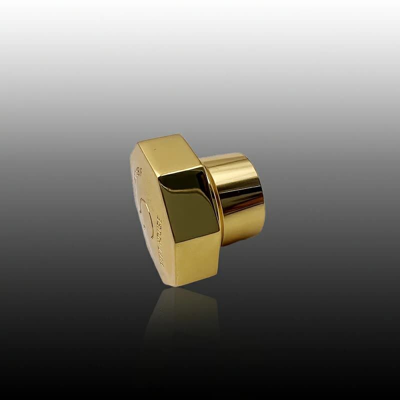 Los Angeles, Business Partners, Octagonal Embossed Gold Zamac Perfume Cap