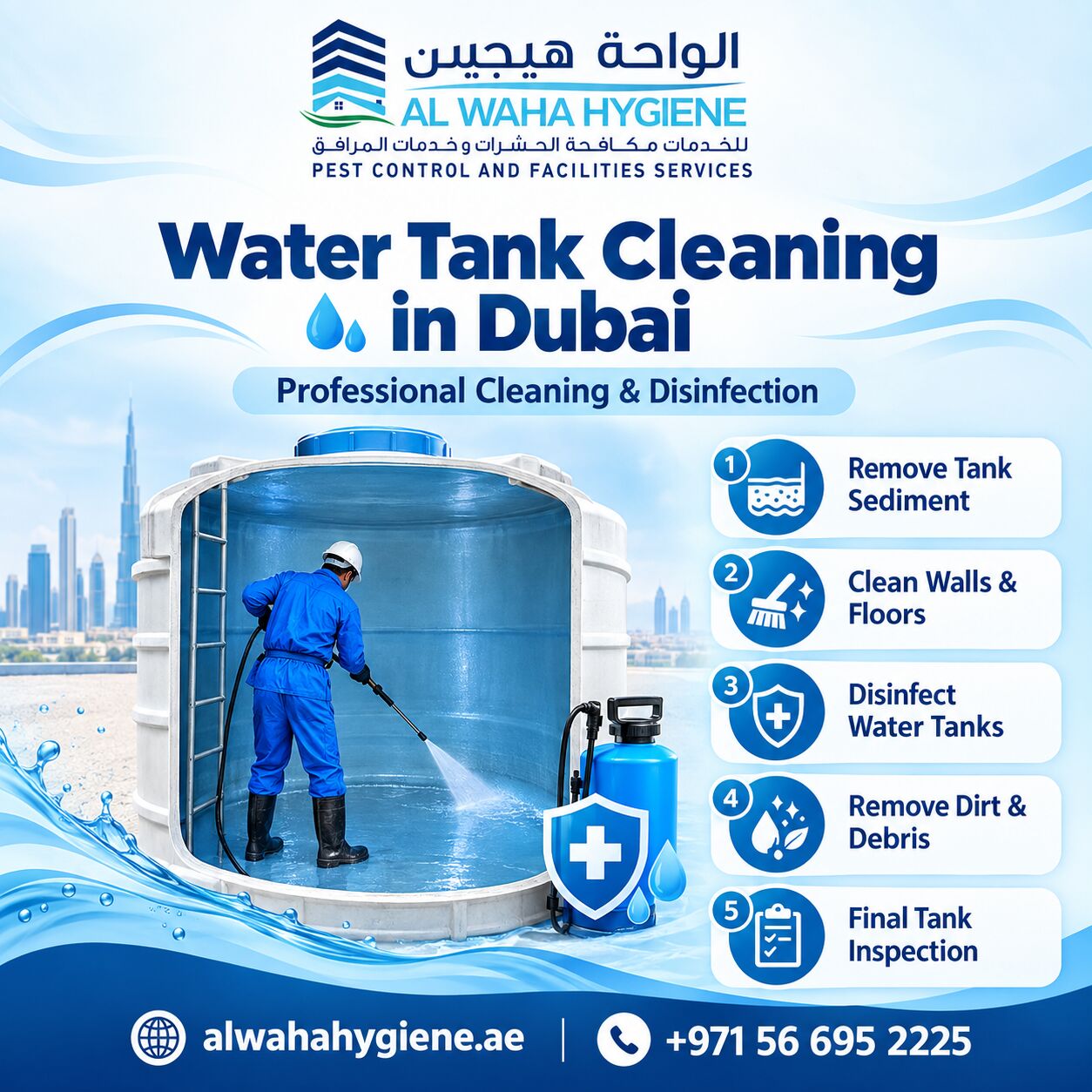 Abu Dhabi, Business, Is Your Water Tank Dirty Or Producing Bad-Smelling Water? Book Cleaning In Dubai &ndash; +971 56