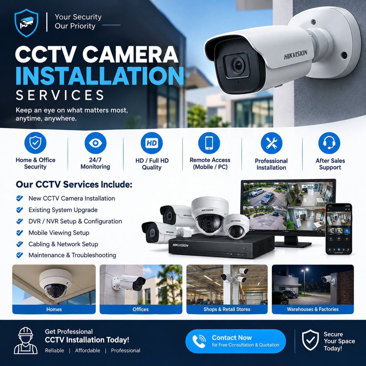 Riyadh, Job Seekers, CCTV CAMERA INSTALLATION SERVICES IN RIYADH