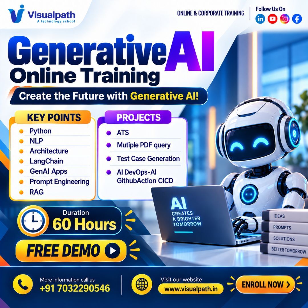 Hyderabad, Lessons Offered, Generative AI Course In Hyderabad | GenAI Training