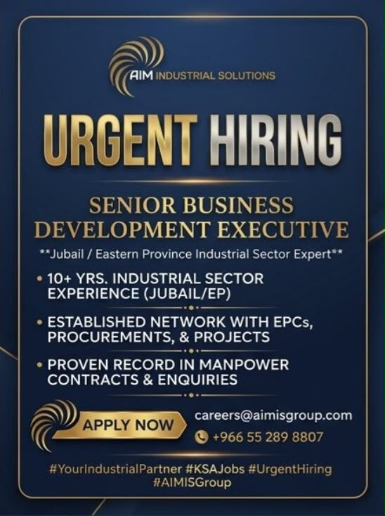 Jubail, Jobs, Senior Business Development Executive