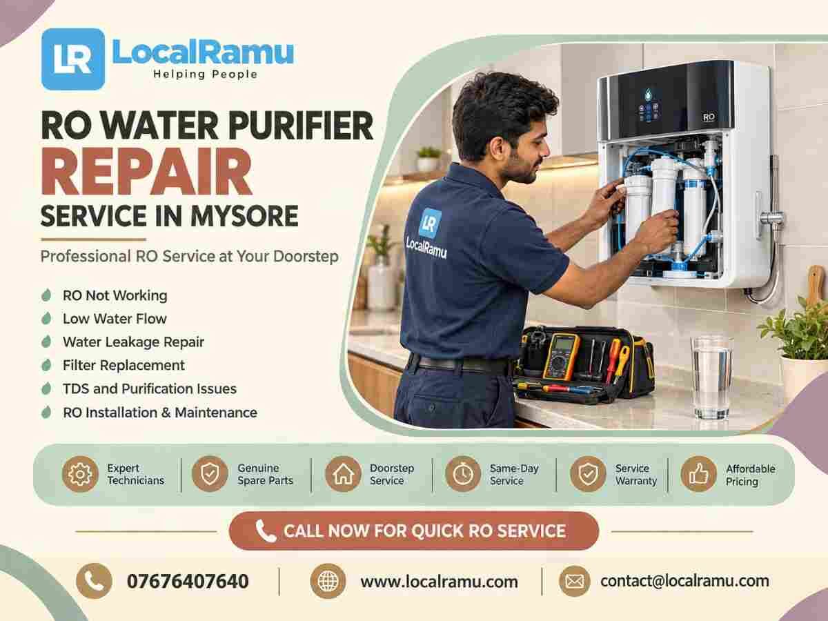 Bangalore, Appliance Repair, Smart RO Water Purifier Repair Service In Mysore By LocalRamu Services