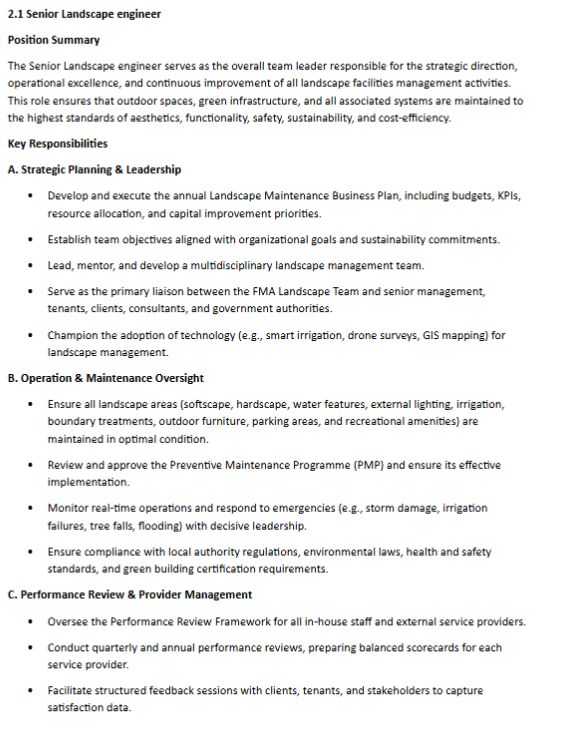 Riyadh, Jobs, SENIOR LANDSCAPE ENGINEER  ------  For Rental Basis