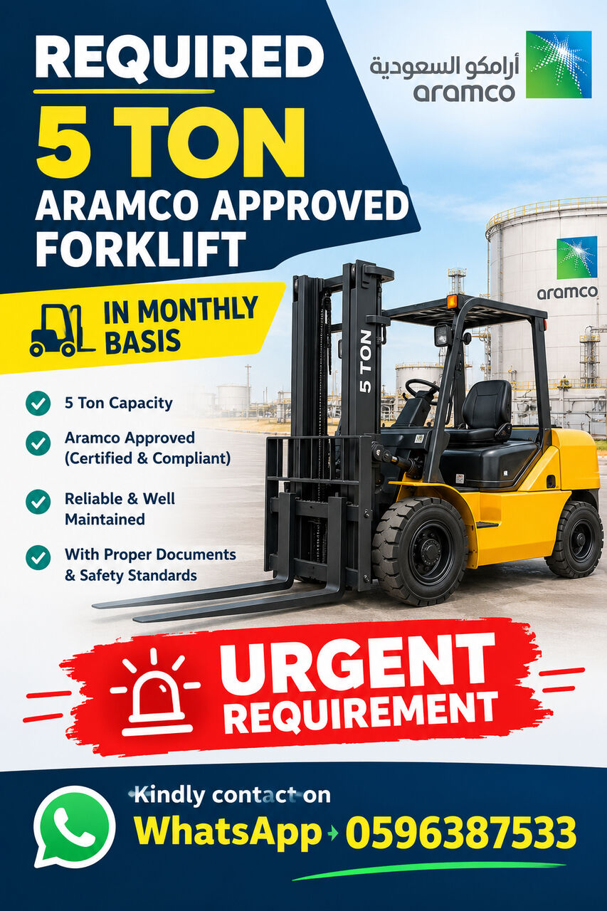 Jubail Industrial City, Jobs, 5 TON FORKLIFT