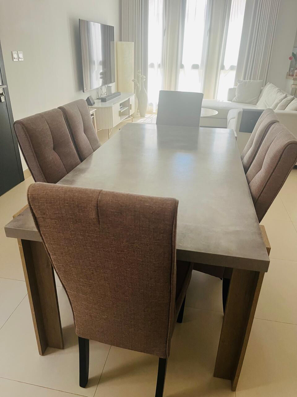 Riyadh, Furniture, SAR 550,  Dining Table With 6 Chairs - Home Box