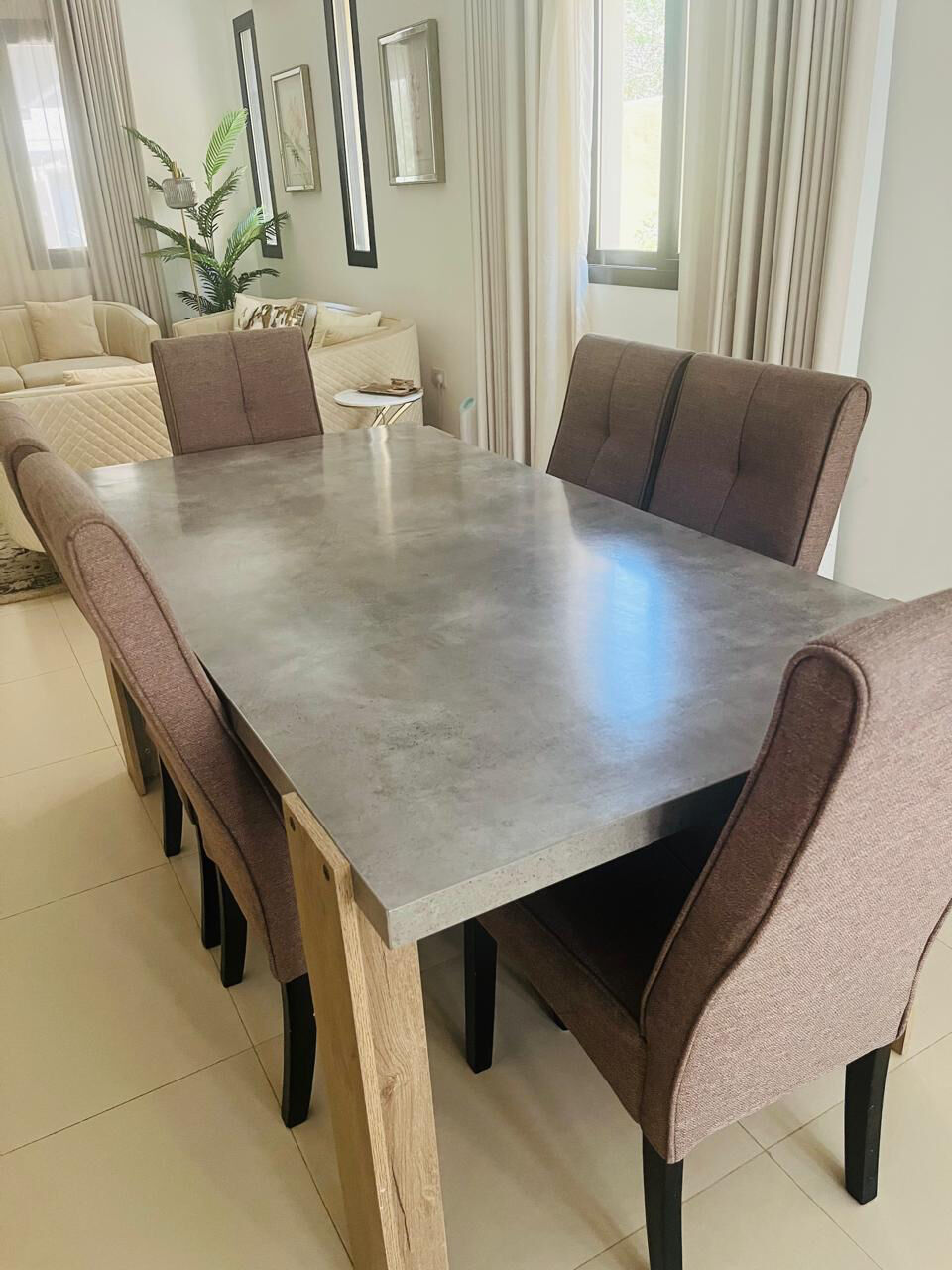 Riyadh, Furniture, SAR 550,  Dining Table With 6 Chairs - Home Box