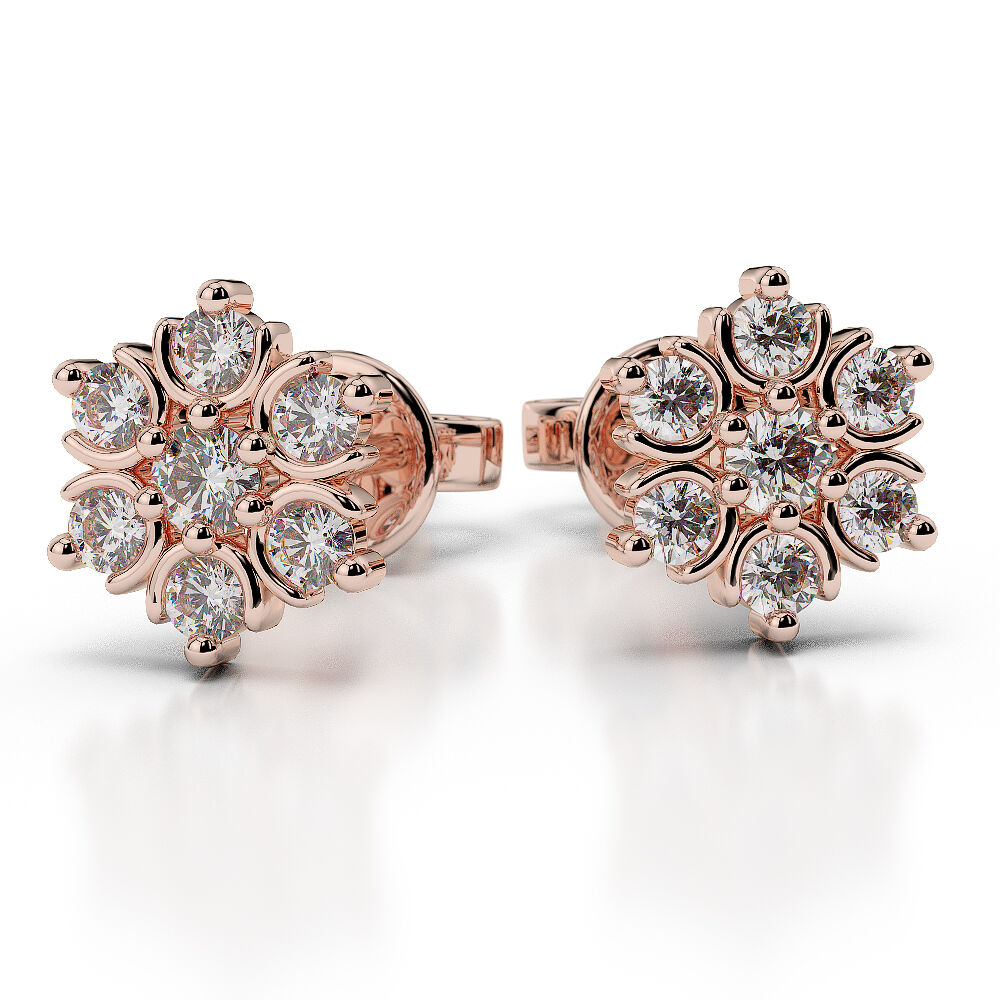 Mississauga, Jewelry, Diamond Flower Cluster Earrings