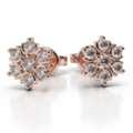 Diamond Flower Cluster Earrings
