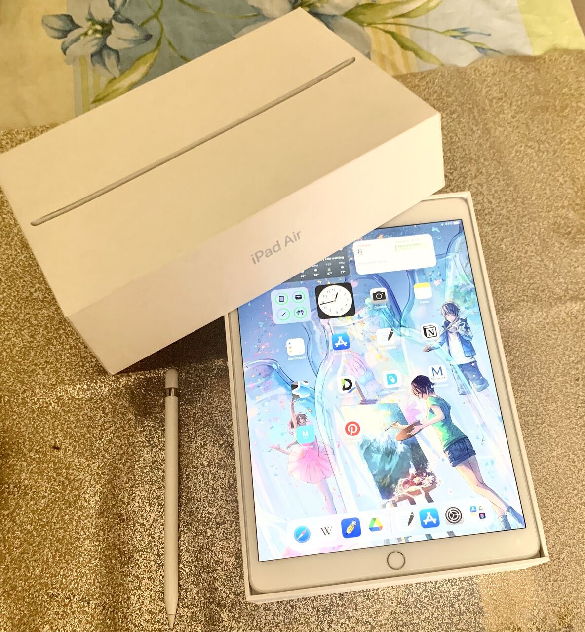 Riyadh, Tablet Computers, SAR 1000,  🍎 IPad Air + Apple Pencil 1st Gen — Complete Set | Only 1,000 SAR! 🔥