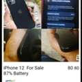 BHD 80,  IPhone 12 64Gb 87% Battery For Sale