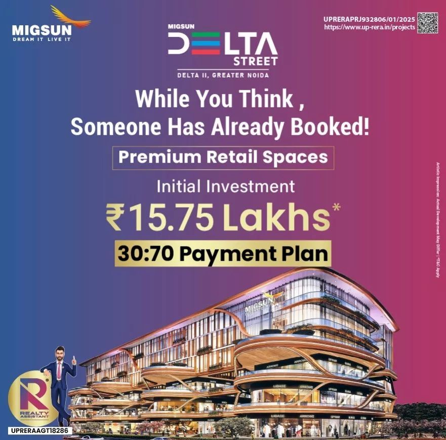 Mumbai, Shops, Migsun Delta Street – Premium Retail Spaces From ₹15.75 Lakhs*