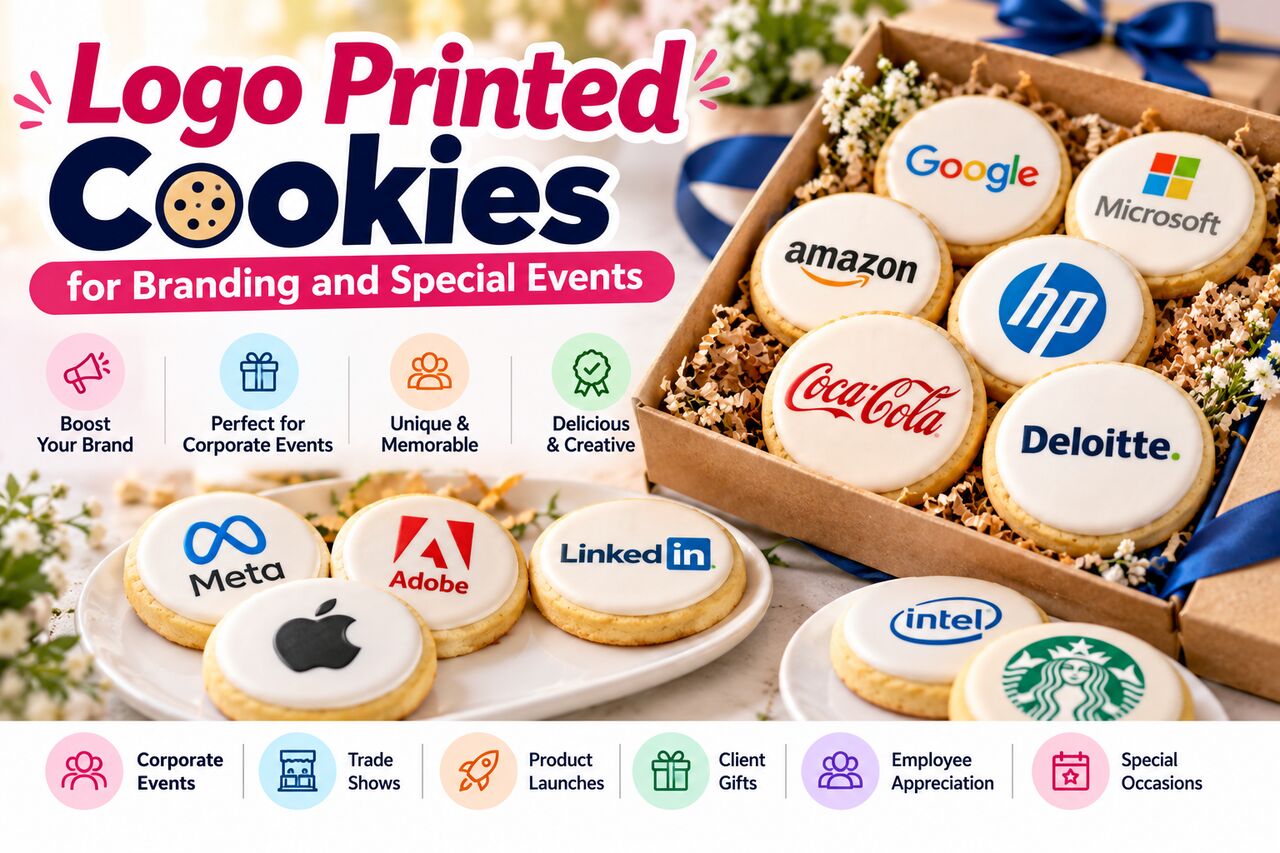 New York, Business, Logo Printed Cookies For Branding And Special Events