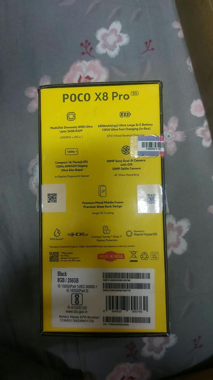 Dammam, Mobile Phones, SAR 1350,  Xiaomi Poco X8 Pro 8/256gb