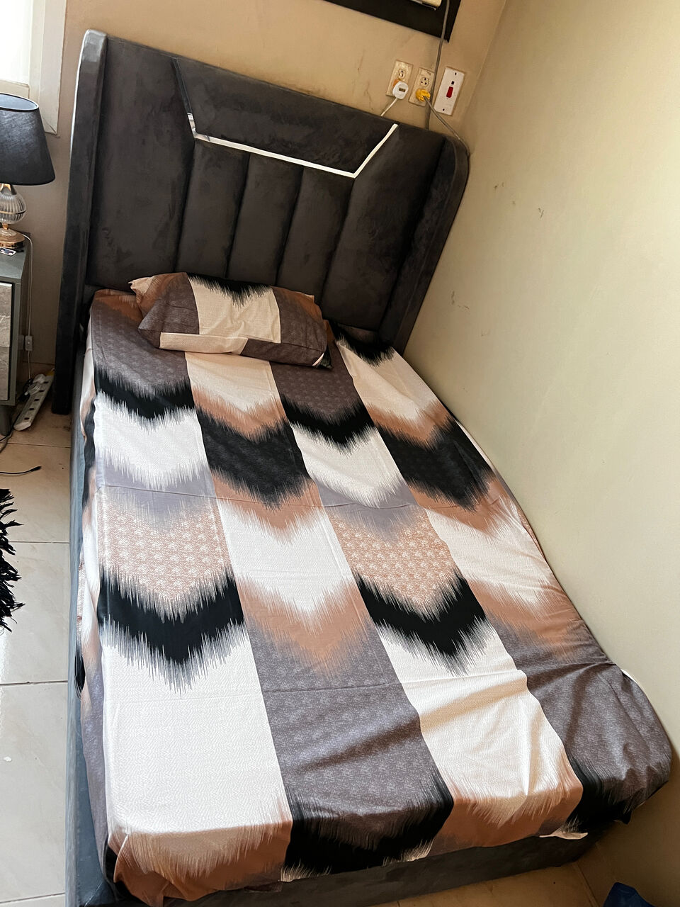 Dammam, Furniture, SAR 380,  Modern Bed With Matress (lightly Used)