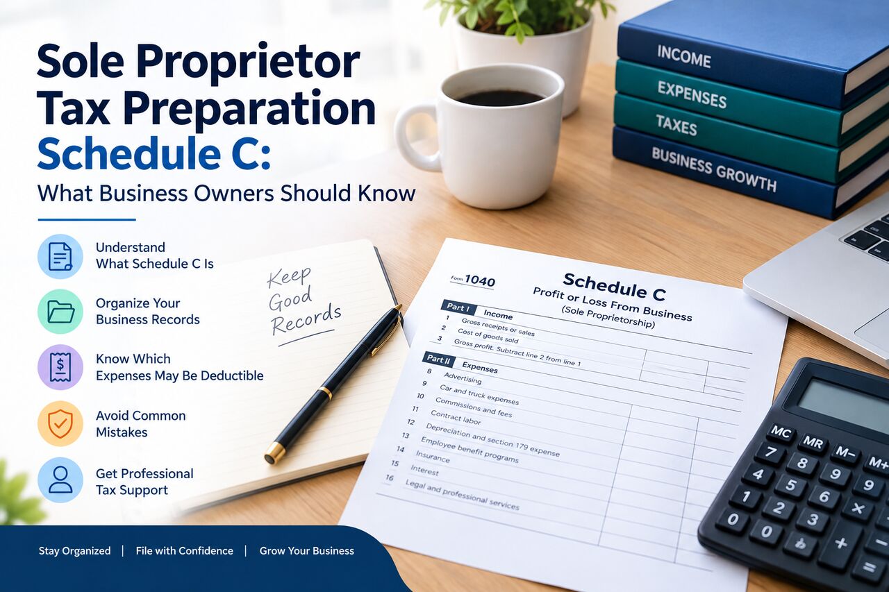 New York, Financial, Sole Proprietor Tax Preparation And Schedule C Filing Services