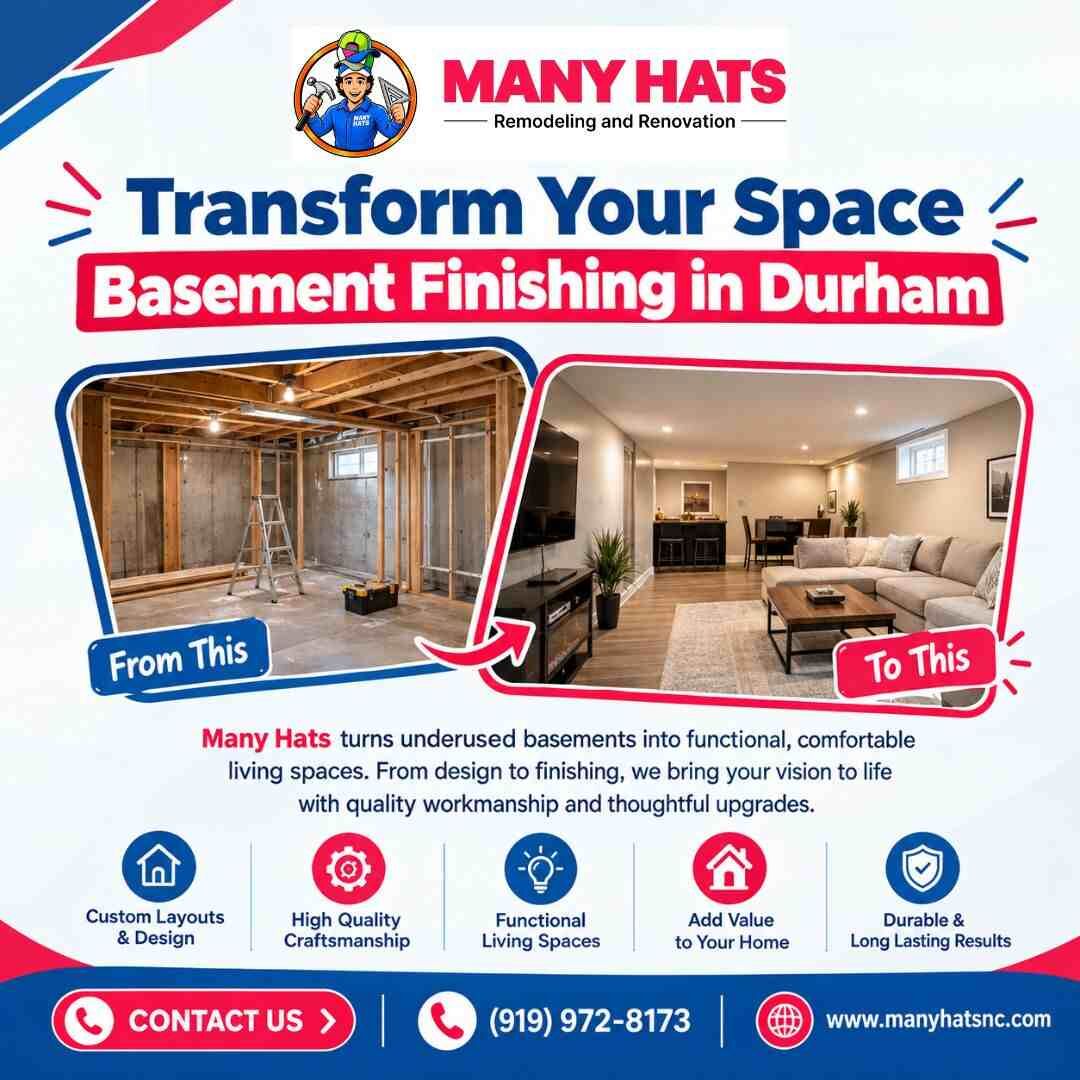 New York, Construction, Basement Finishing In Durham | Manyhats