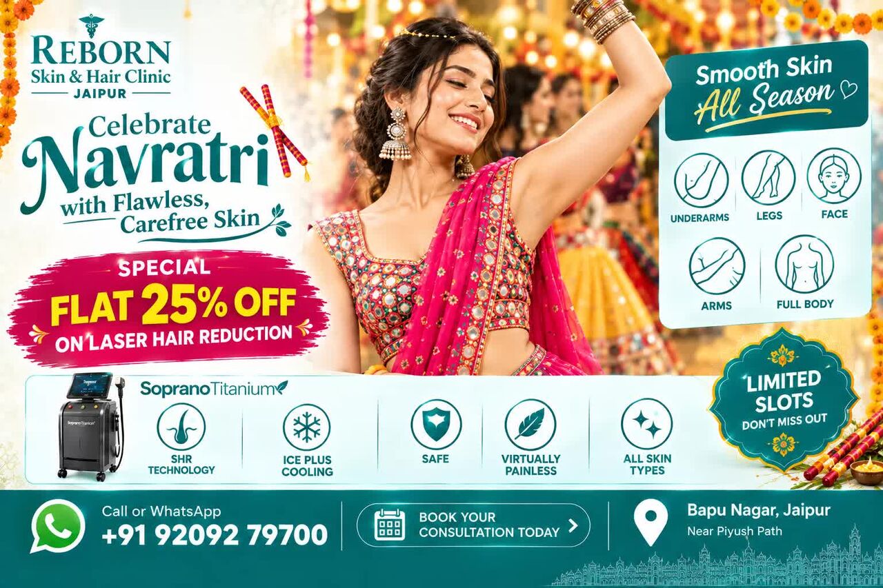 Jaipur, Health & Beauty Items, INR 2999,  Navratri Offer: FLAT 25% OFF On Laser Hair Reduction For Women In Jaipur