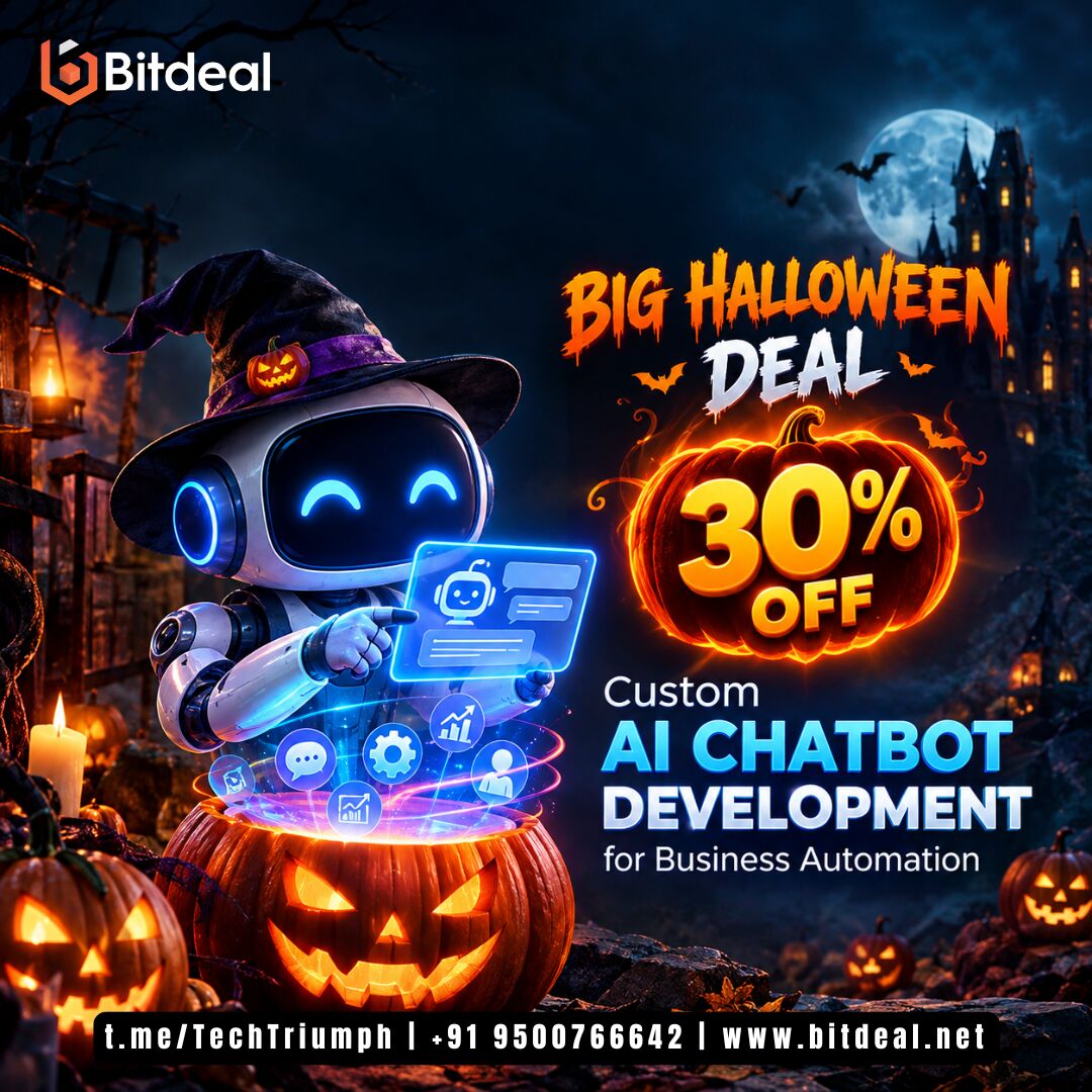 Singapore, Business, BIG HALLOWEEN DEAL: 30% OFF Custom AI Chatbot Development For Business Automation