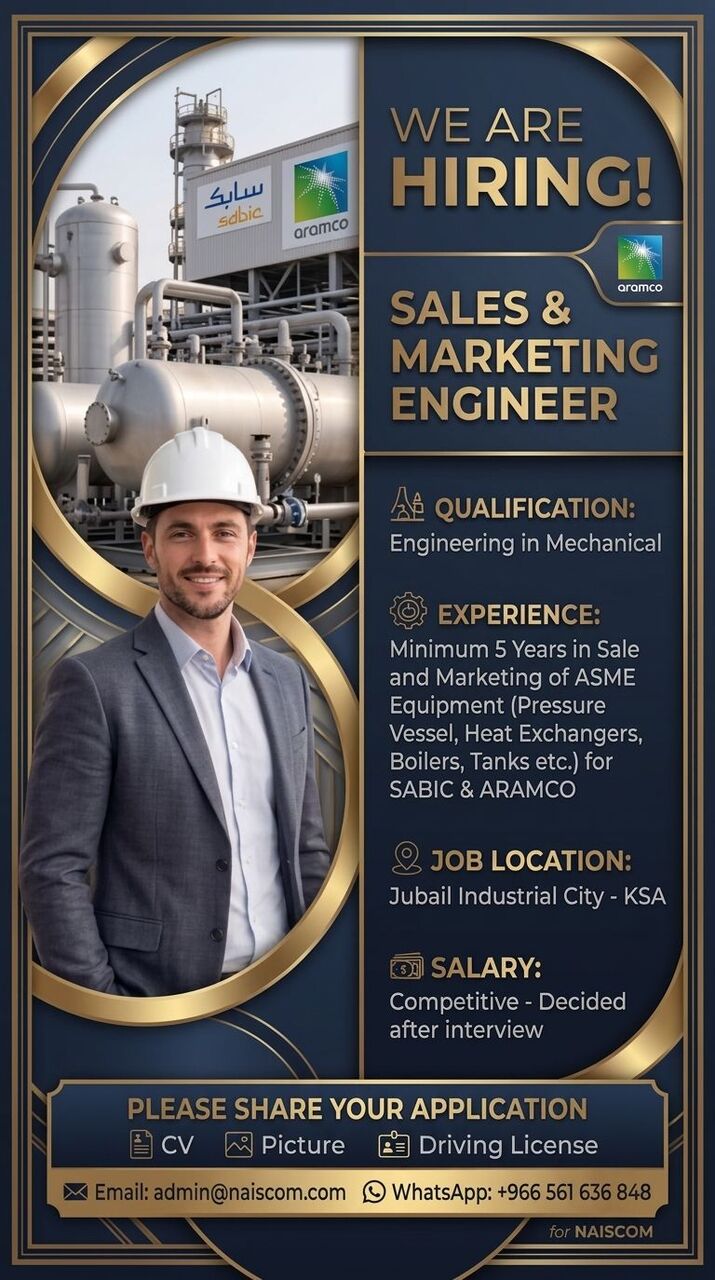 Riyadh, Jobs, SALES & MARKETING ENGINEER