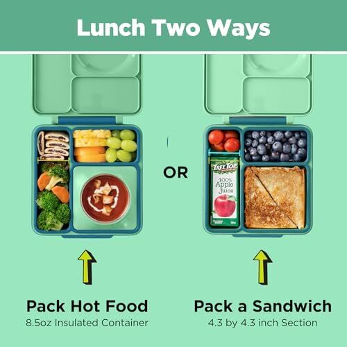 Riyadh, Baby & Kid Stuff, SAR 150,  OmieBox Bento Lunch Box - 3 Compartments Insulated For Kids - SAR 150