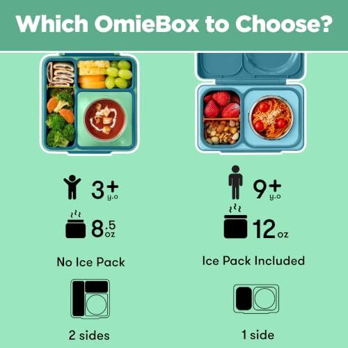 Riyadh, Baby & Kid Stuff, SAR 150,  OmieBox Bento Lunch Box - 3 Compartments Insulated For Kids - SAR 150