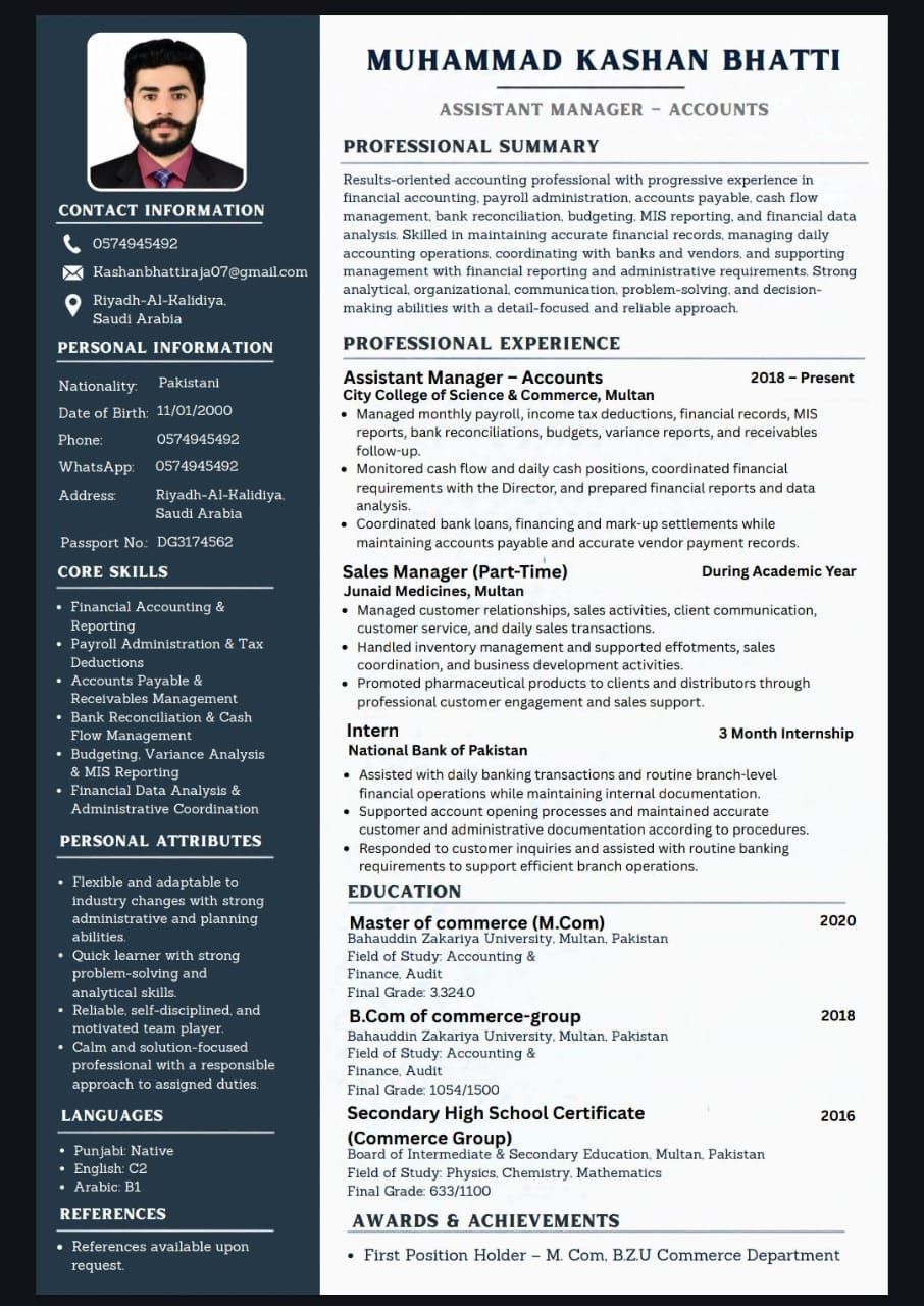 Riyadh, Job Seekers, Accountant