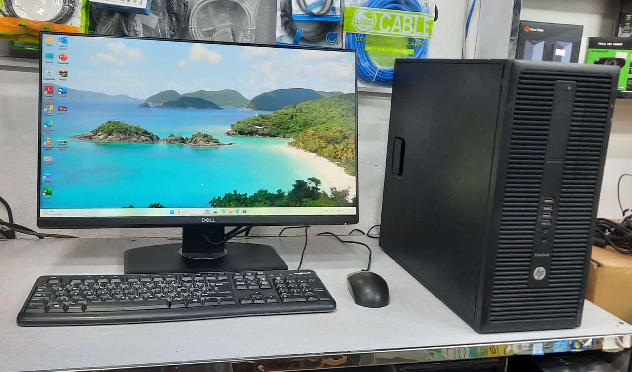 Manama, Computers, BHD 88,  HP Core I5 6th Gen 3.2 GHz PC 8GB Ram 256GB SSD With 24" IPS LED FHD Borderless Monitor
