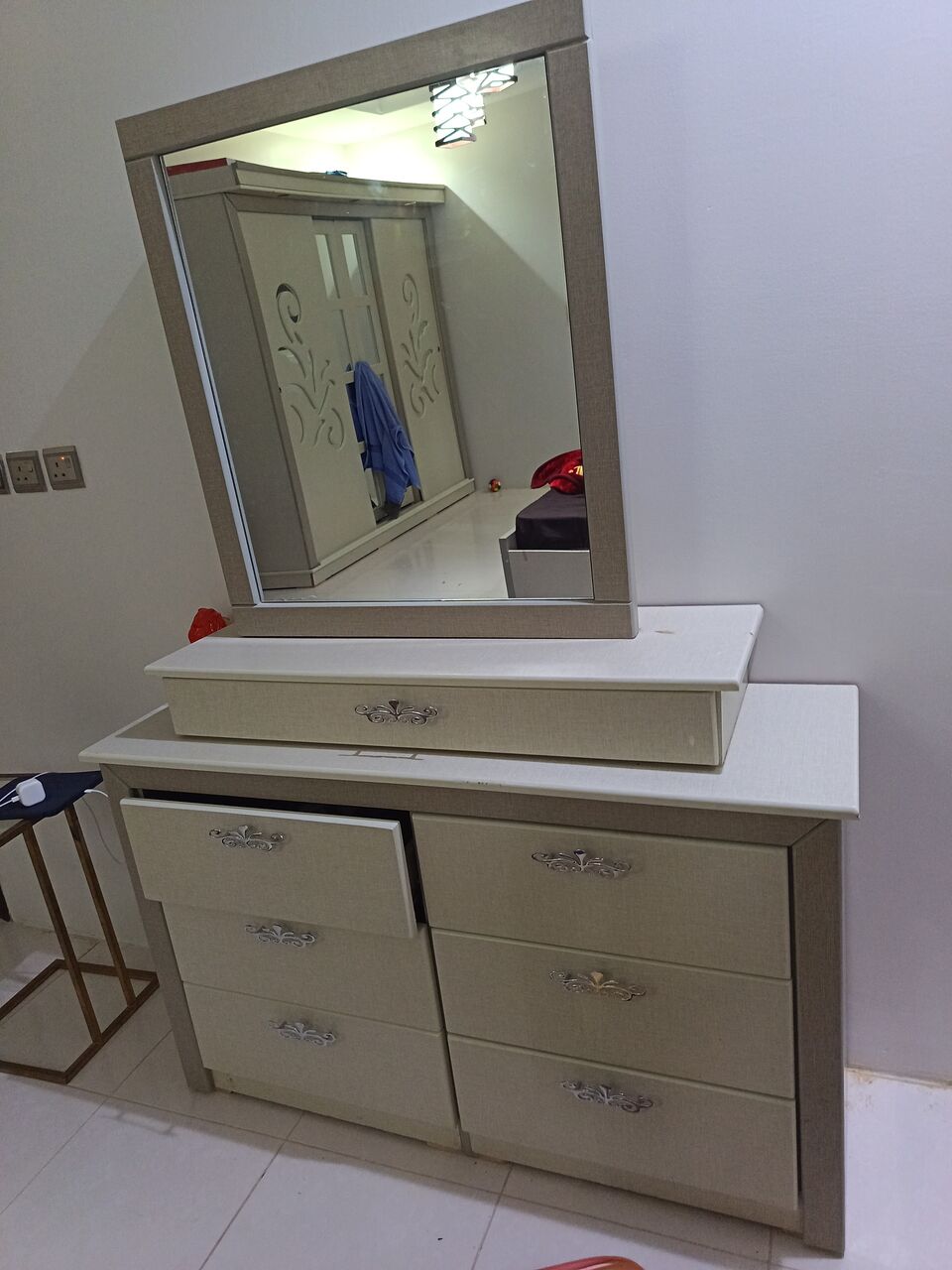 Riyadh, Furniture, SAR 750800,  Furniture Set: Large Wardrobe, King Size Bed, Dressing Table, 2 Nos. Bed Side Table,Almira