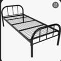 SAR 100,  BLACK SINGLE METAL BED(Free Mattress)
