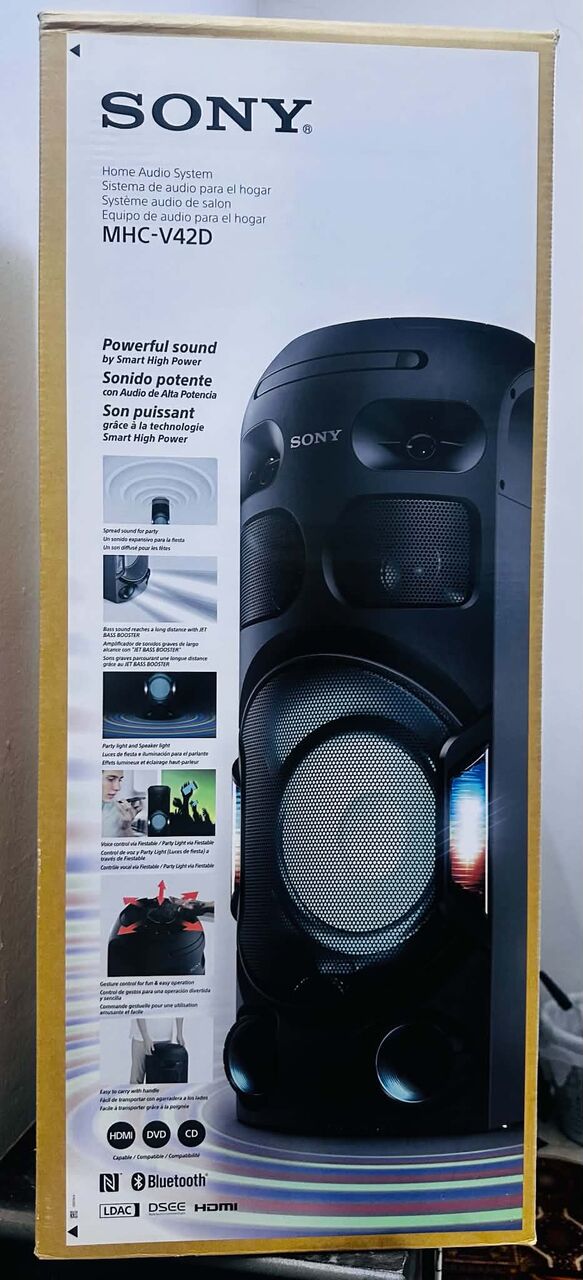 Riyadh, Musical Instruments, SAR 850,  🔊 Sony MHC-V42D High-Power Audio System Like Brand New