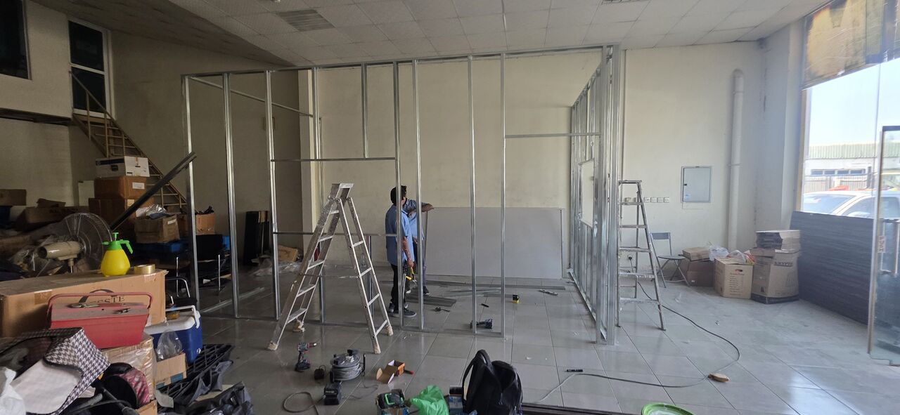 Sharjah, Interior Design, Gypsum Partition Warehouse Sharjah