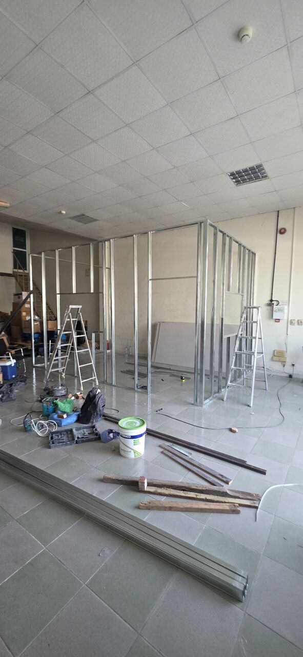 Sharjah, Interior Design, Gypsum Partition Warehouse Sharjah