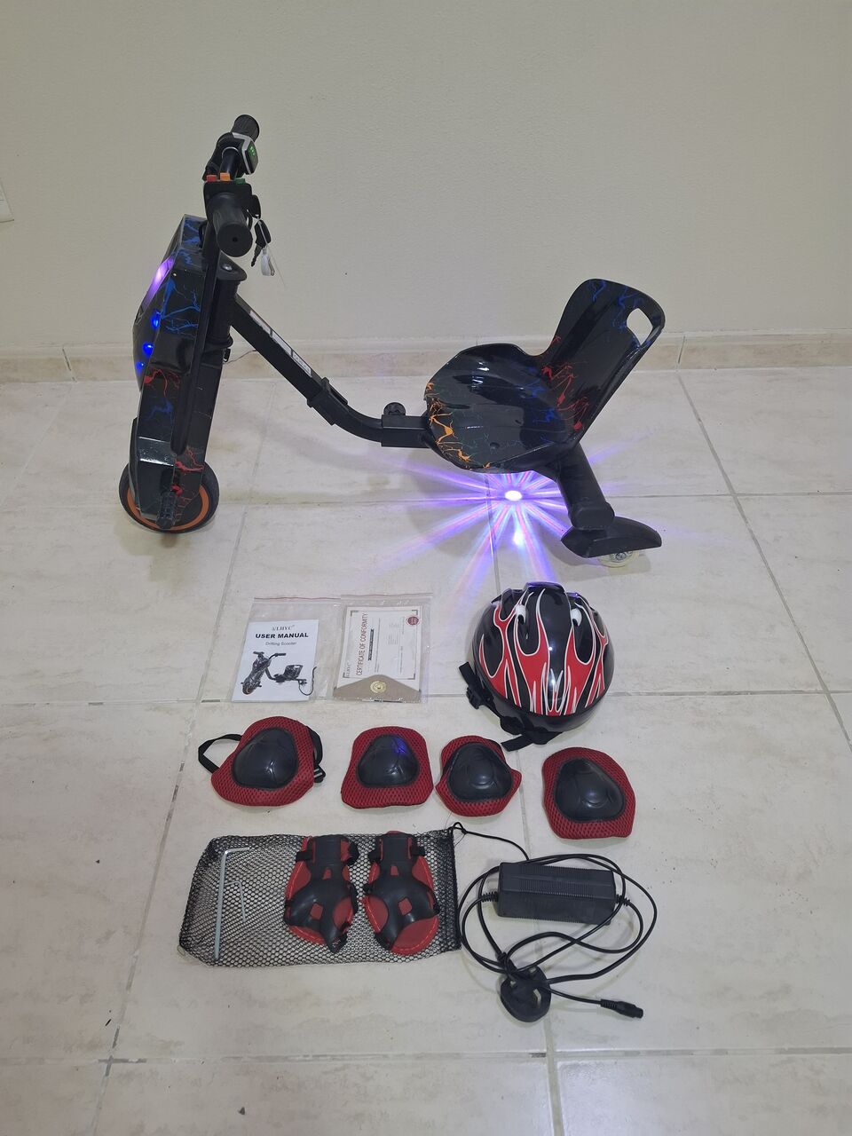 Al Khobar Al Shamalia, Baby & Kid Stuff, SAR 300,  Kids Drifting Bike With Good Battery And All Accessories & Three-Wheel Kick Scooter