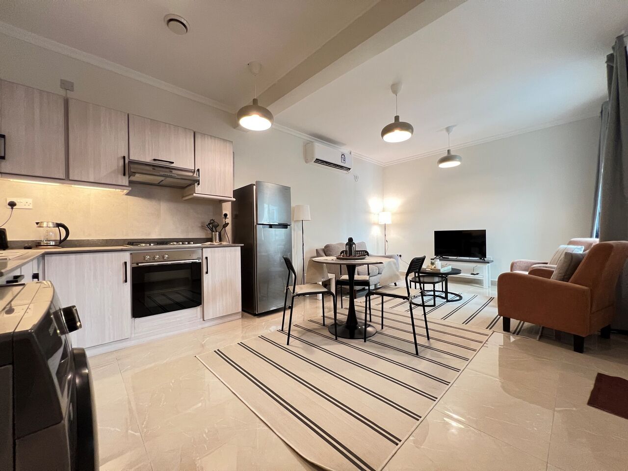 Salwa, Apartments, Flats, Houses & Villas, KWD 300/month,  Furnished,  1 BR,  Salwa &ndash; Lovely, Furnished One Bedroom Apartment W/small Yard