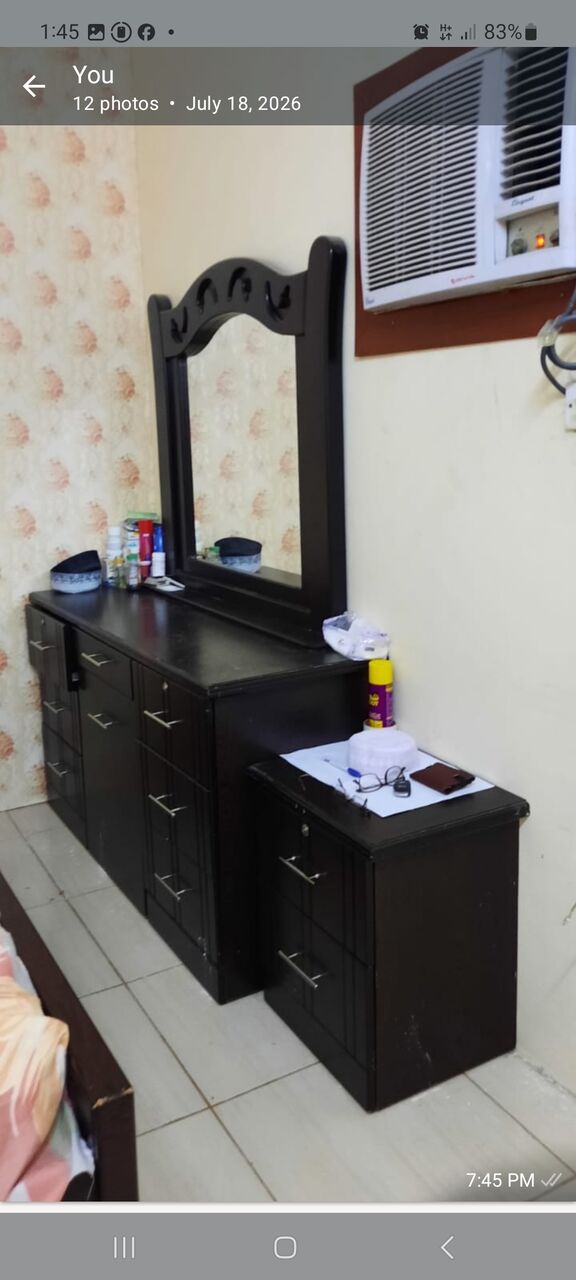 Riyadh, Furniture, SAR 1500,  Double Bed With Matress + Dressing Table + 2 Side Tables
