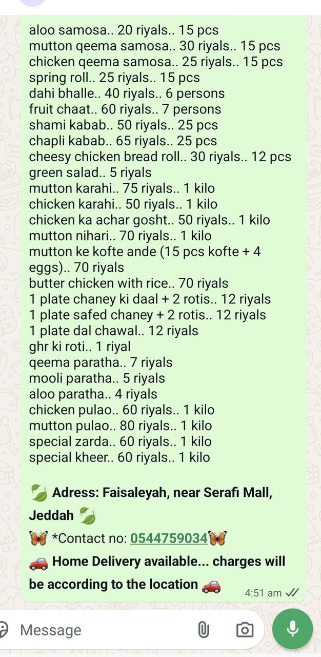 Jeddah, Food & Drink, I M Providing Home Made Food